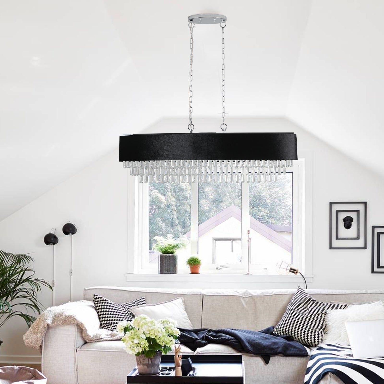 Modern Transparent Crystal Chandelier