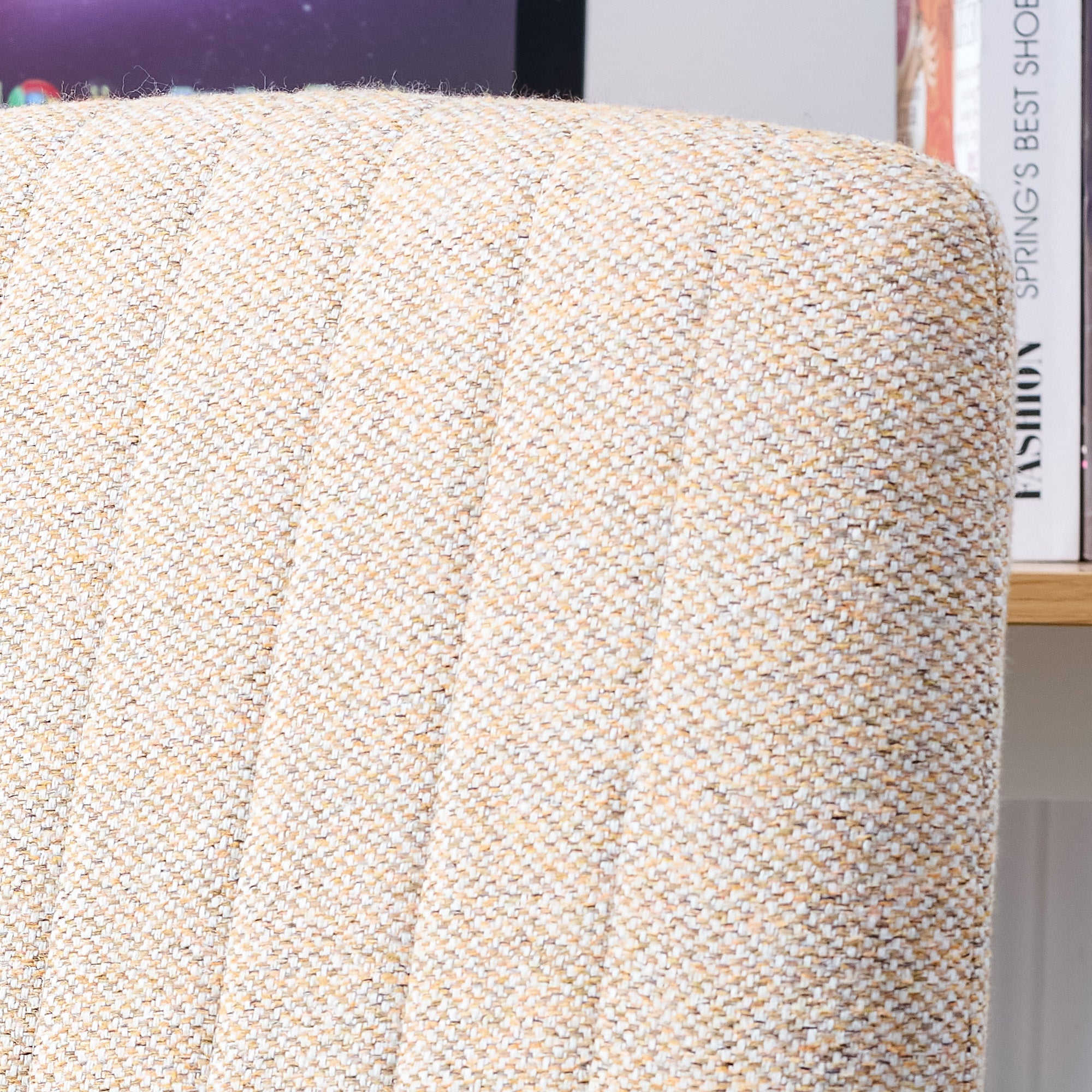 Chair Office Chair Adjustable 360 ° Swivel Cushion Chair - Linen Beige