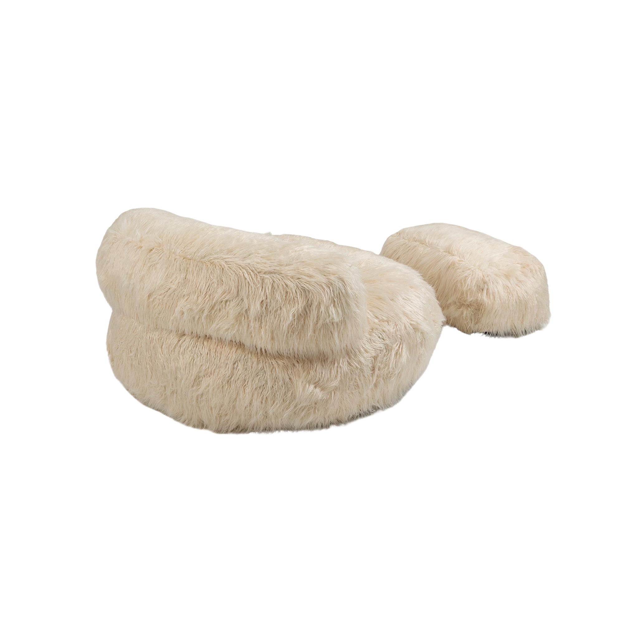 Bean Bag Chair Faux fur Lazy Sofa - Beige
