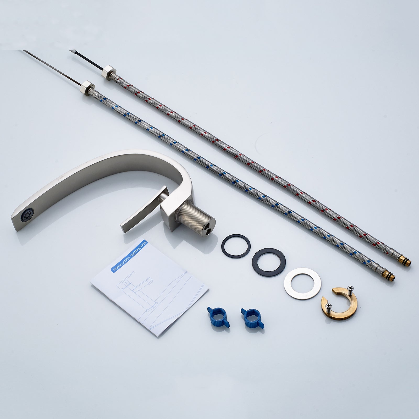 Contemporary Brushed Nickel Bathroom Faucet