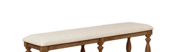 Vintage Bench Style Warm Brown and Beige