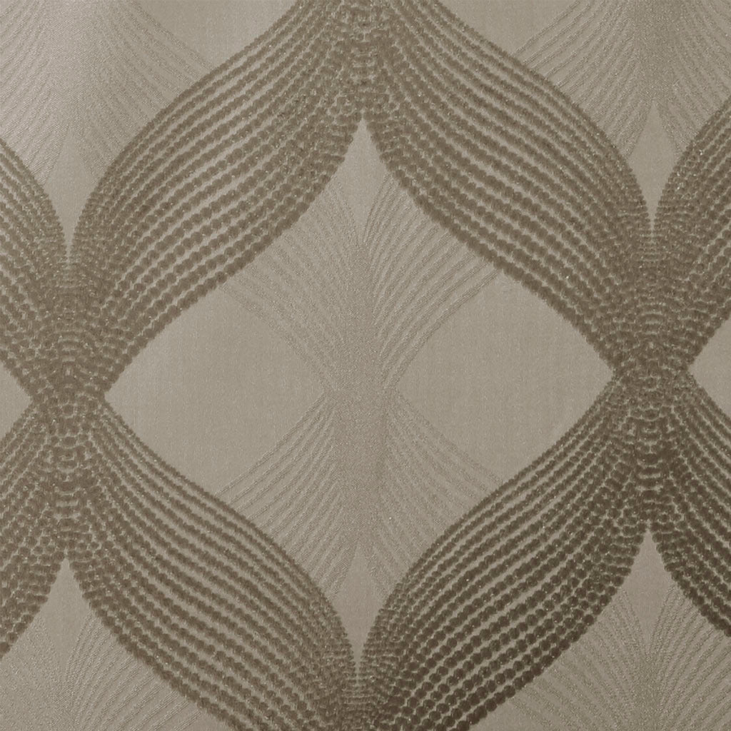 50x84" Ogee Knitted Jacquard Total Blackout Curtain Panel - Taupe