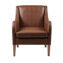 Elegant Faux Leather Accent Chair