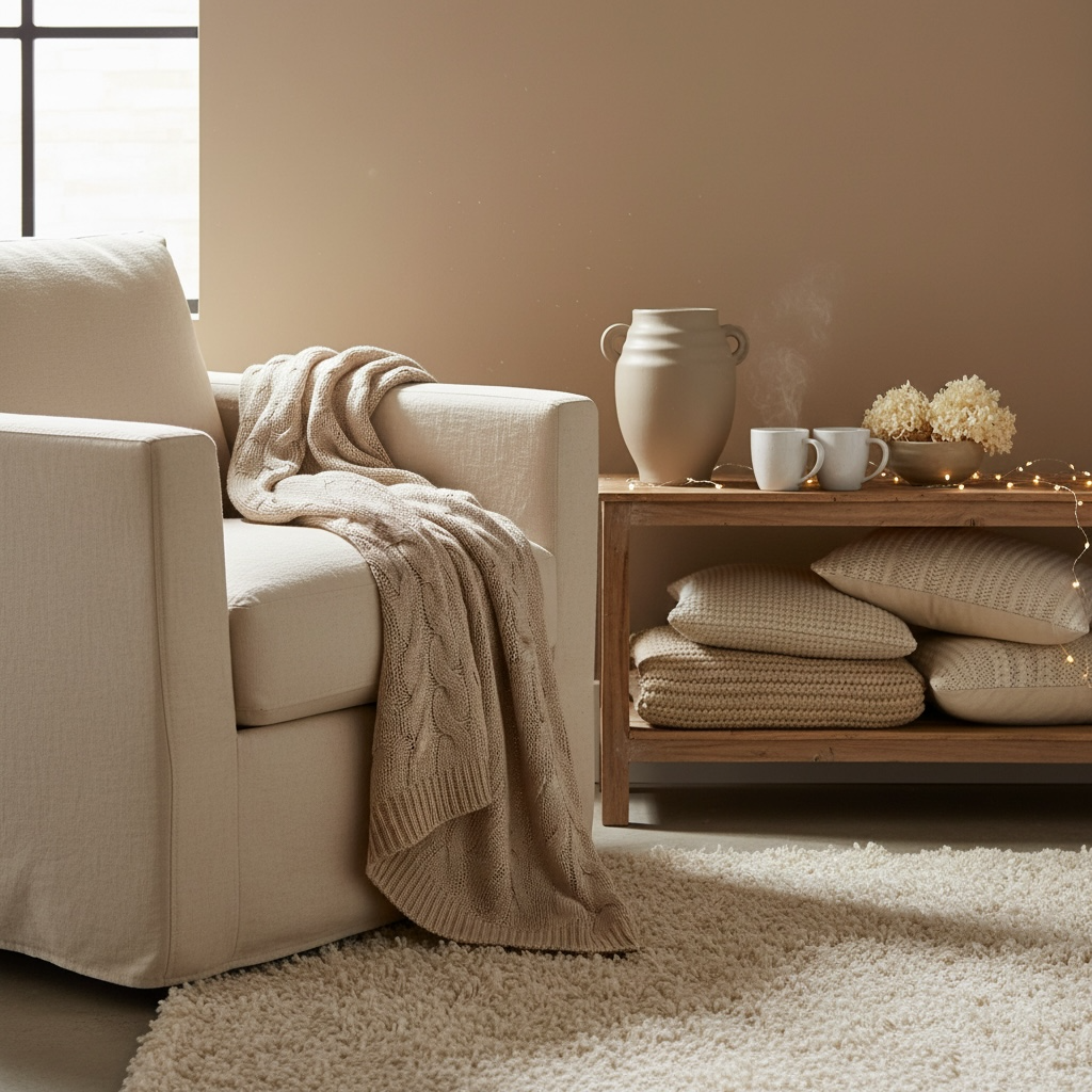 Minimalist Ceramic Vase with 2 handle 9" - Tan Matte