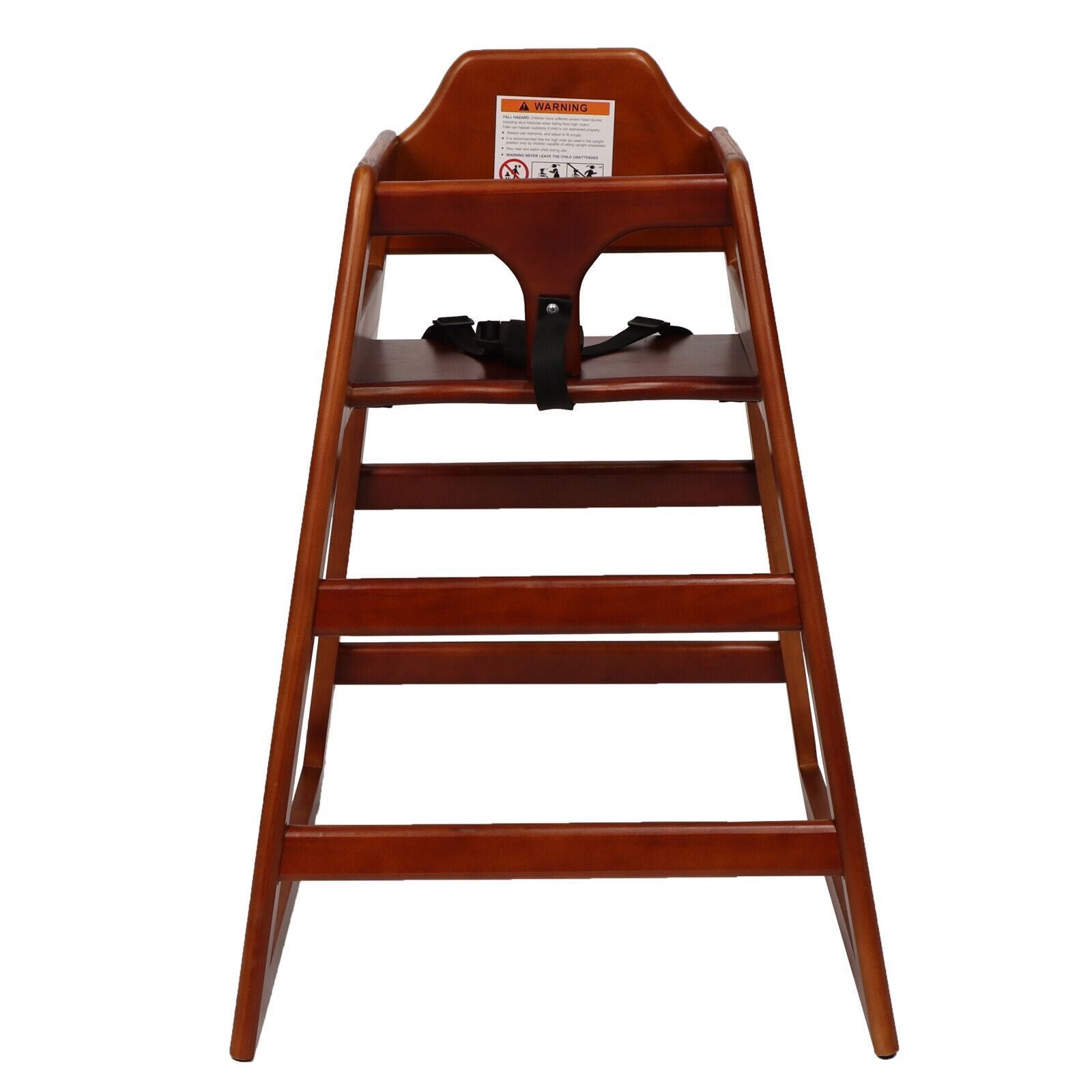 Wooden Double Solid Wood Feeding Baby Chair - Walnut Finish