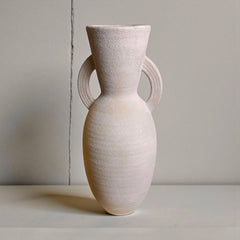 Minimalist Textured Roman Style Vase 14“ beige