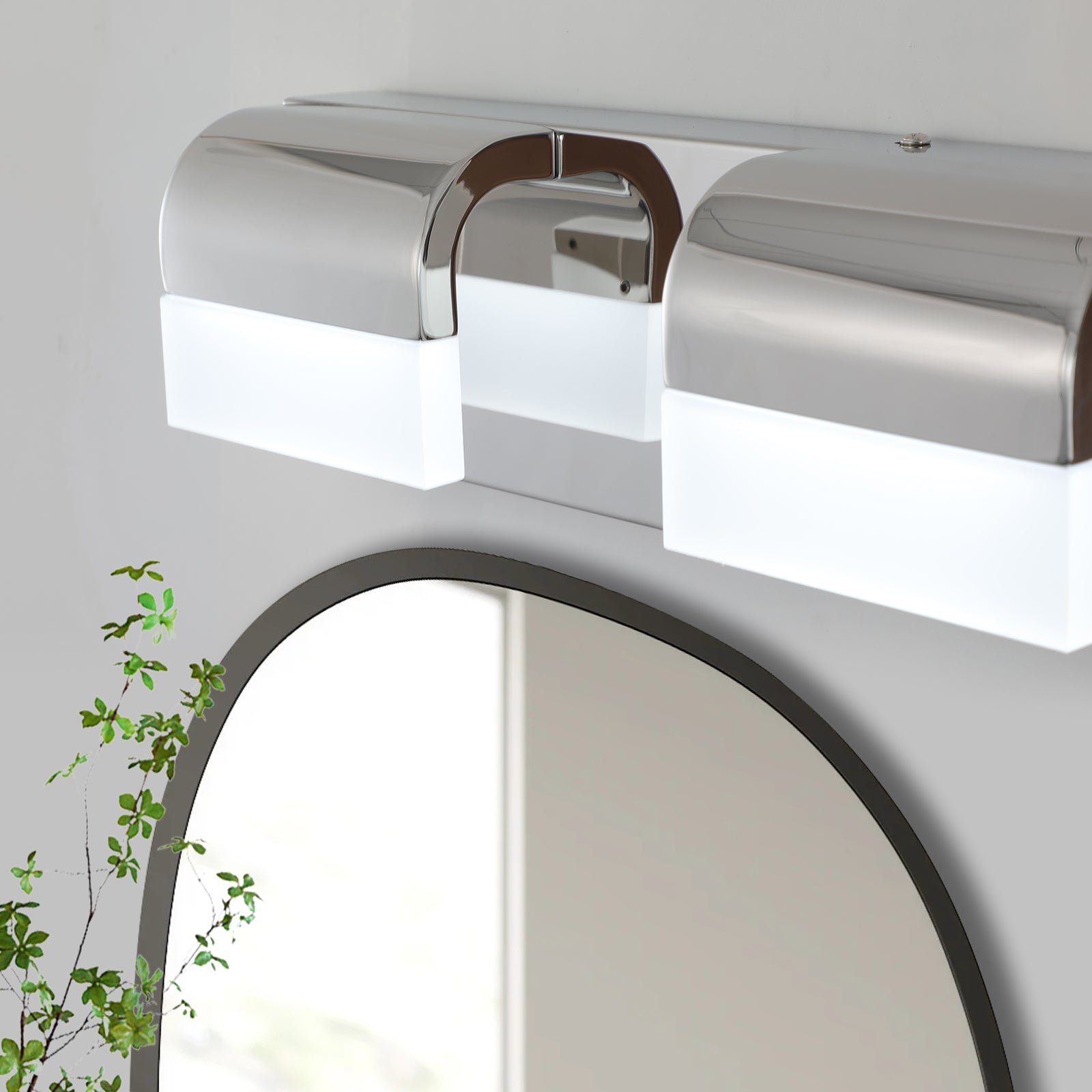 Modern Bathroom Vanity Lighting 4-Light LED Vanity Lights Over Mirror Bath Wall Lighting - Chrome