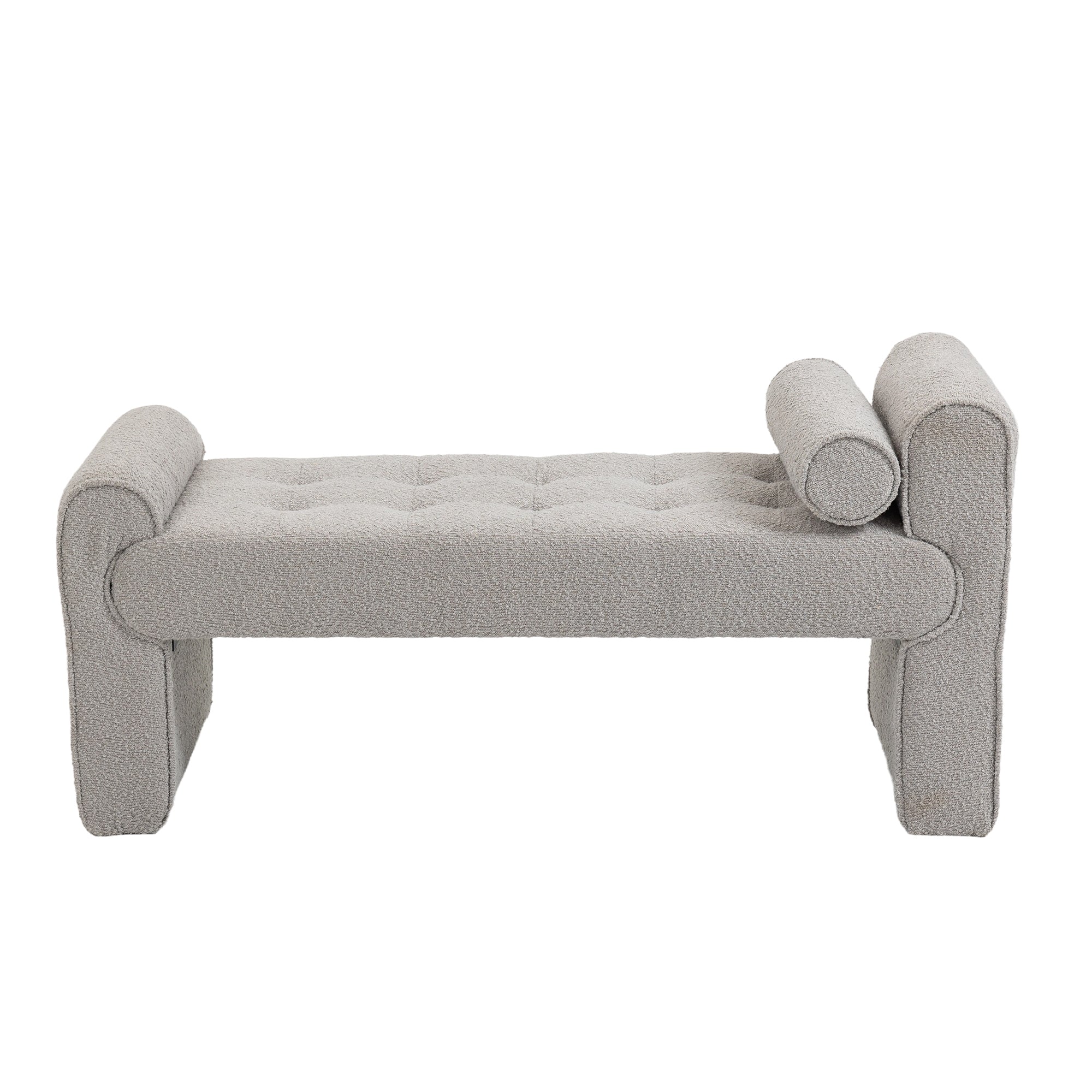 Modern Ottoman Bench - Light Gray