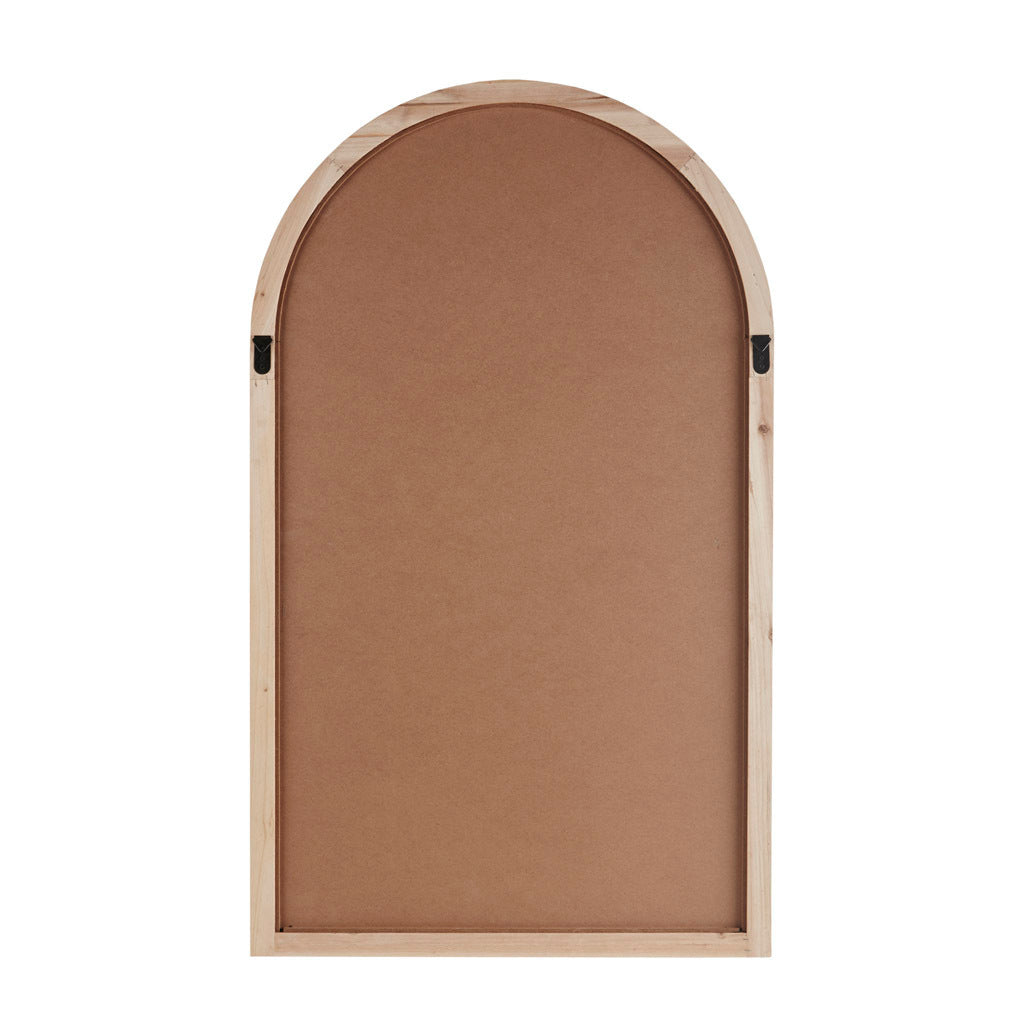 Arched Wood Wall Mirror