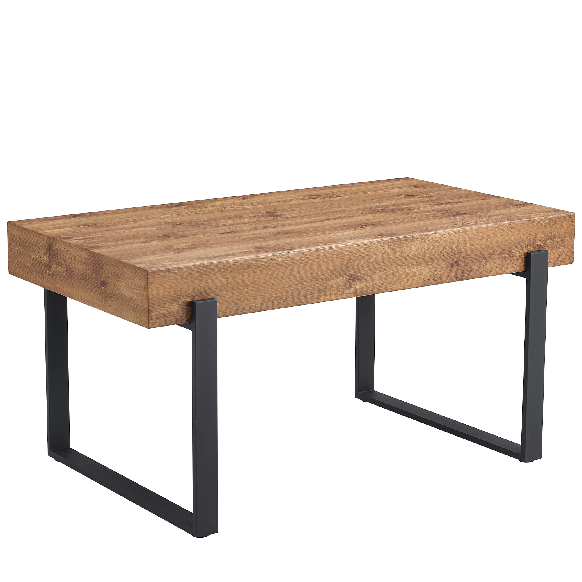 3-Piece Dining Table Set for 4 People, 59" Kitchen Table Set with 2 Bench, Dining Room Table with Heavy-Duty Frame, Easy Assembly - Natural Wood Wash