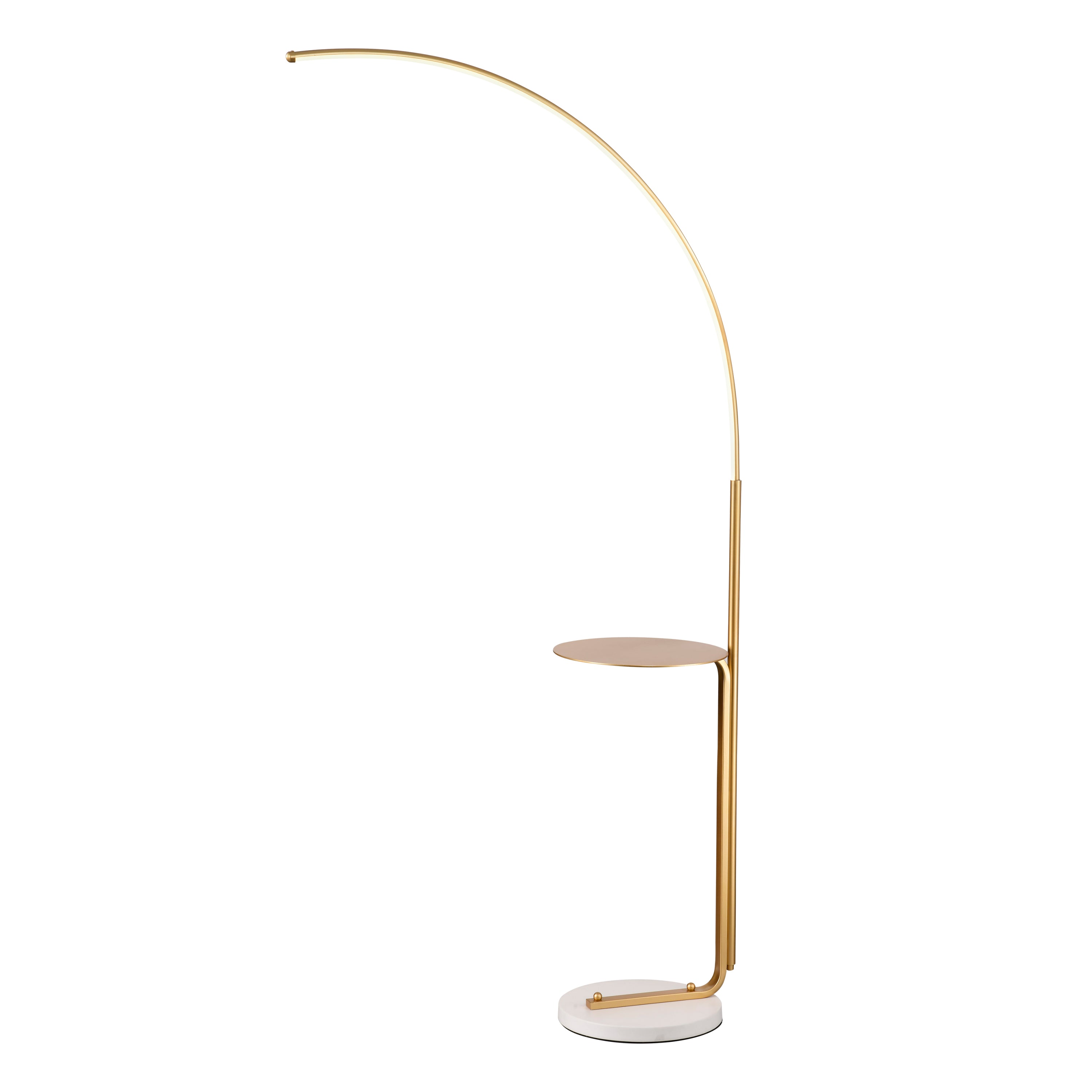 12W LED Industrial Floor Lamp Reading- Gold