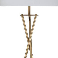 Metal Tripod Legs Floor Lamp with Rotary Switch, Gold
