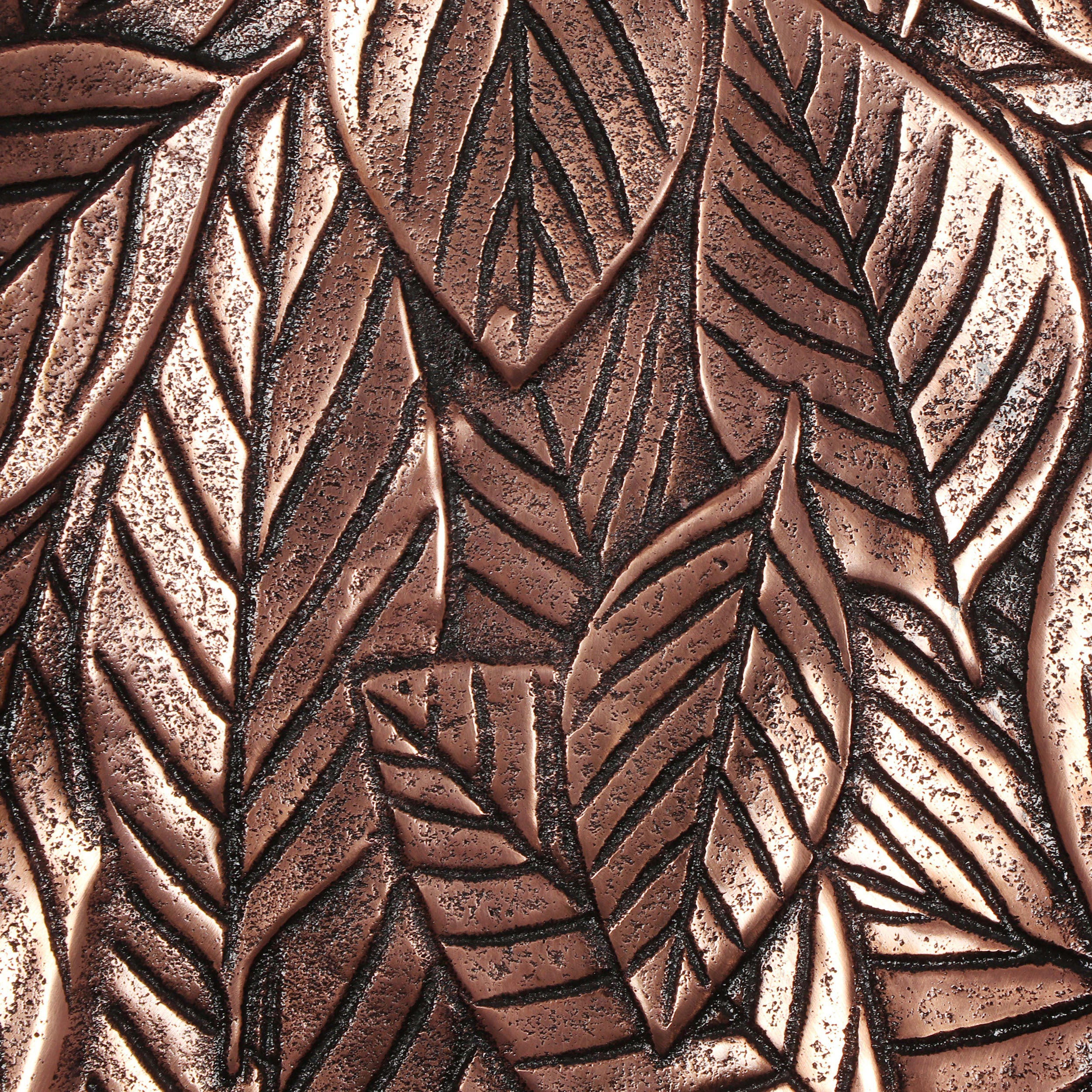 Handcrafted Leaf Wall Decor - Copper