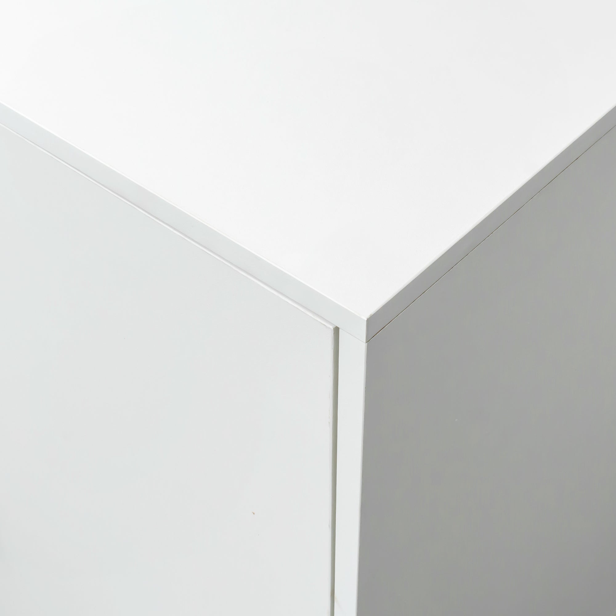 Sideboard Buffet Cabinet with Storage Modern Storage Cabinets with 4 Doors with Handle for Living Room Dining Room Entryway - White
