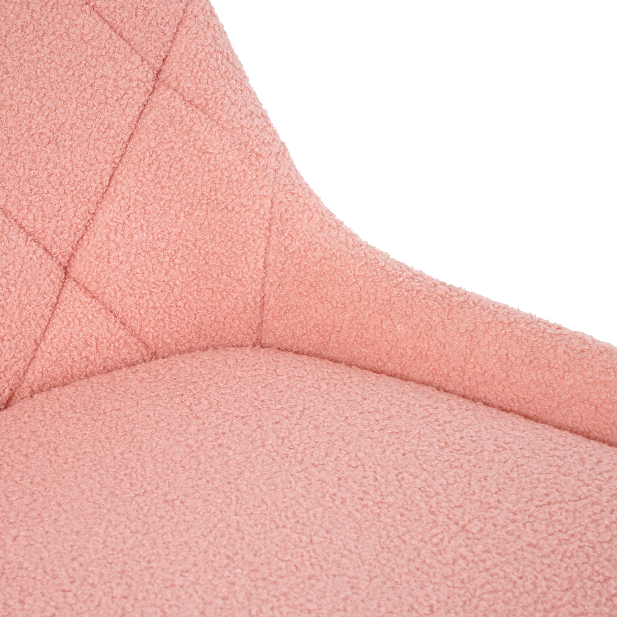 Modern Teddy Fleece Fabric with Gold Legs - Pink