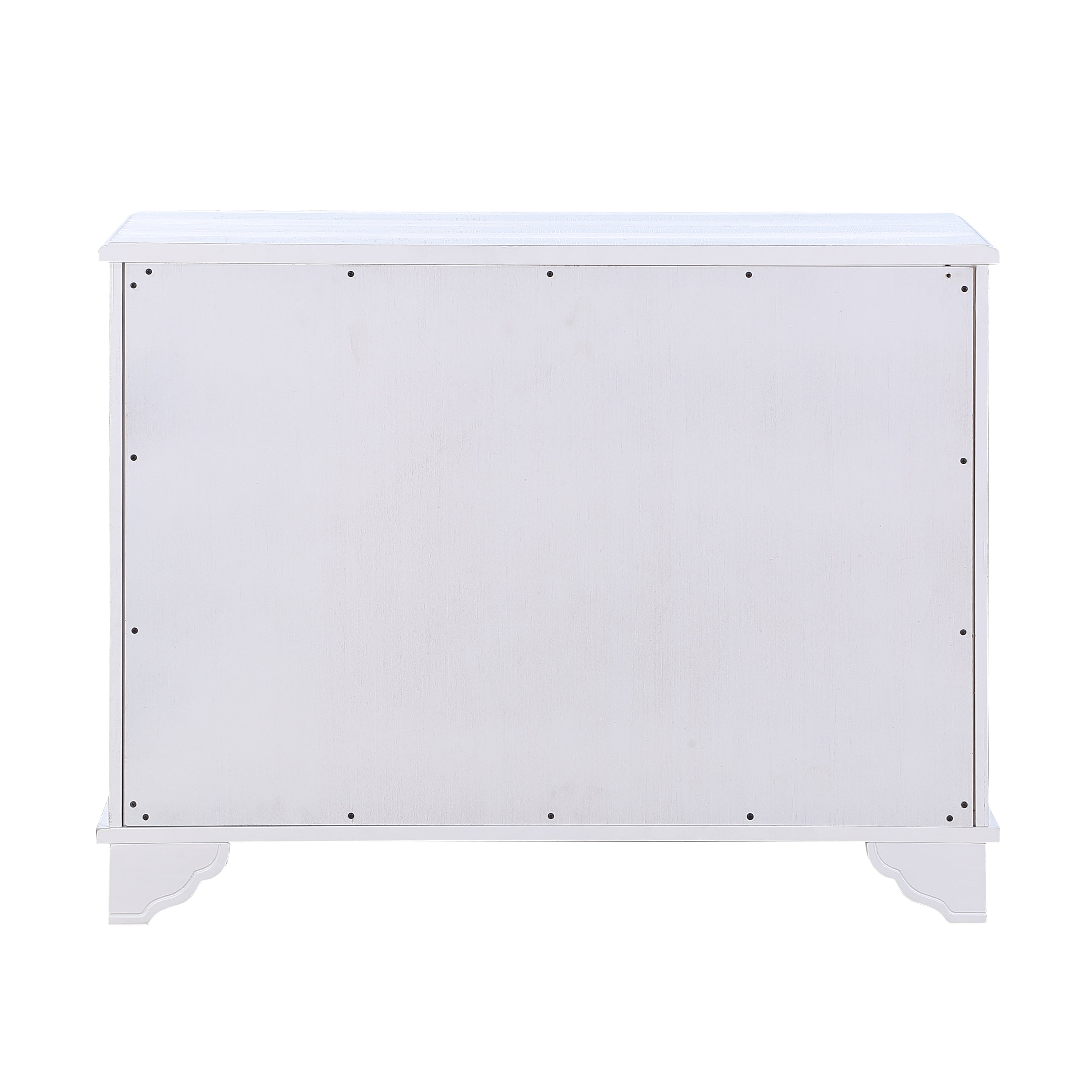 40"  Console Table with Storage Shelf, Retro Entryway Table with Adjustable Storage Shelf - Antique White