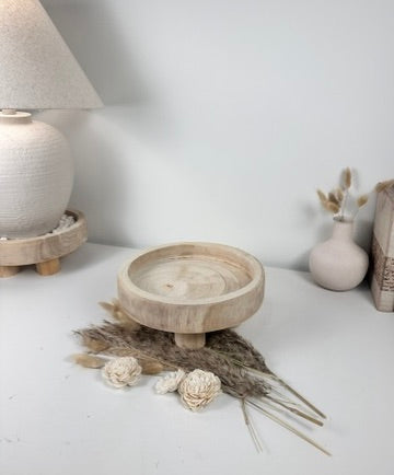 Boho Minimalist Rustic Paulownia Wood 10" long- Beige
