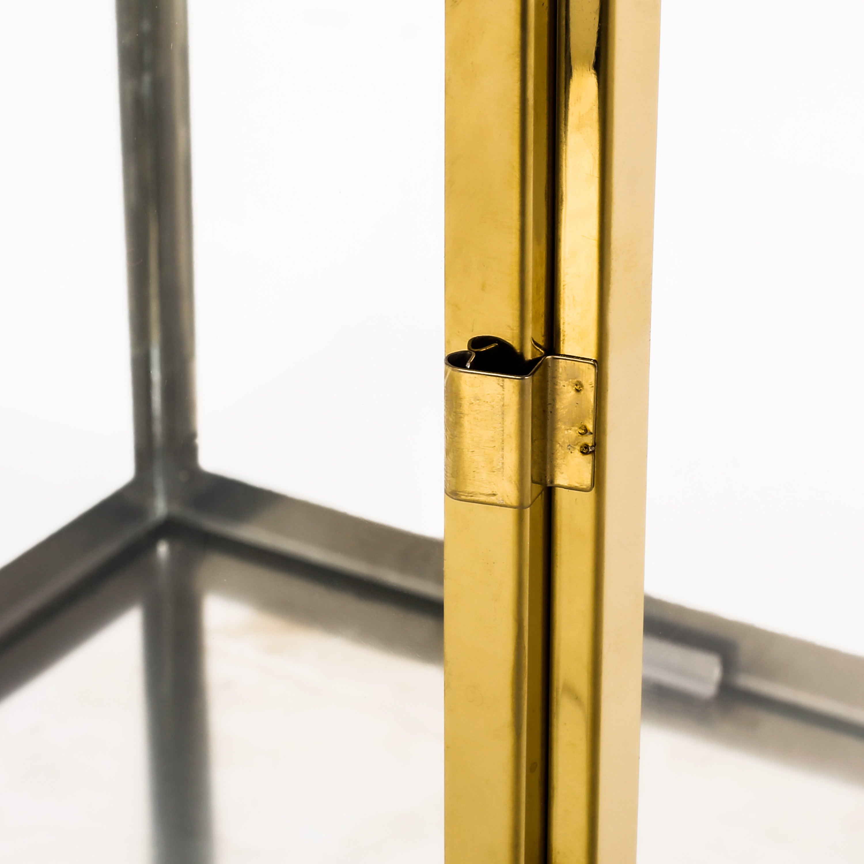 Elegant Stainless Steel Lantern Gold 16"H