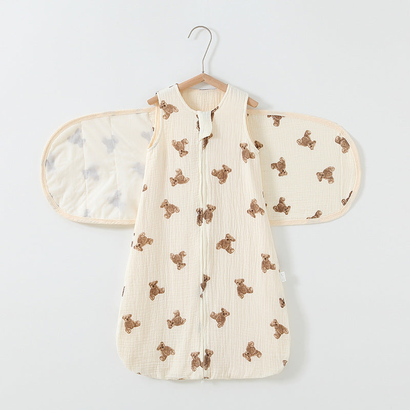 Baby Sleeping Bag Vest Cotton Gauze 4 Layers Bellyband Anti-startle Gro-bag