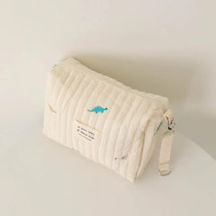 Cotton Zipper Embroidery Mummy Bag Trolley Pannier Bag