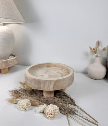 Boho Minimalist Rustic Paulownia Wood 10" long- Beige