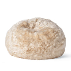 Modern Glam Shag Fur 3 Foot Bean Bag - Bengal Beige