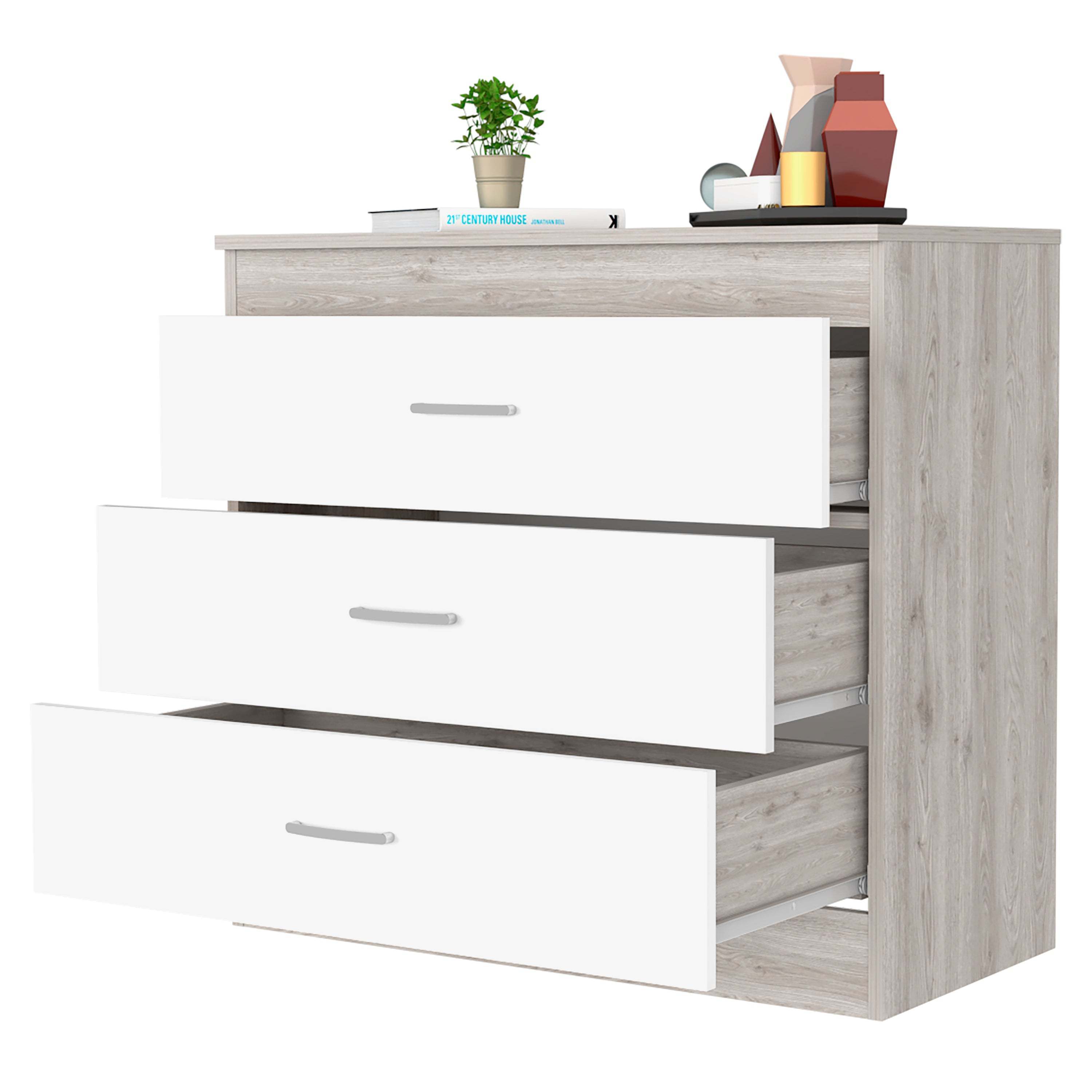 Cambridge Three Drawers Dresser Wengue - Wood