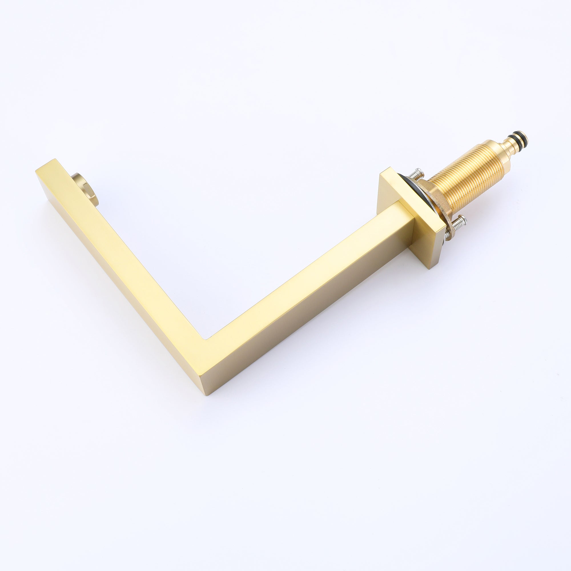 Square Three Hole Double Handle Bathroom Basin Faucet