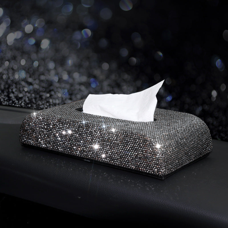 Tissue Box For Car Diamond Car Napkin Paper Box