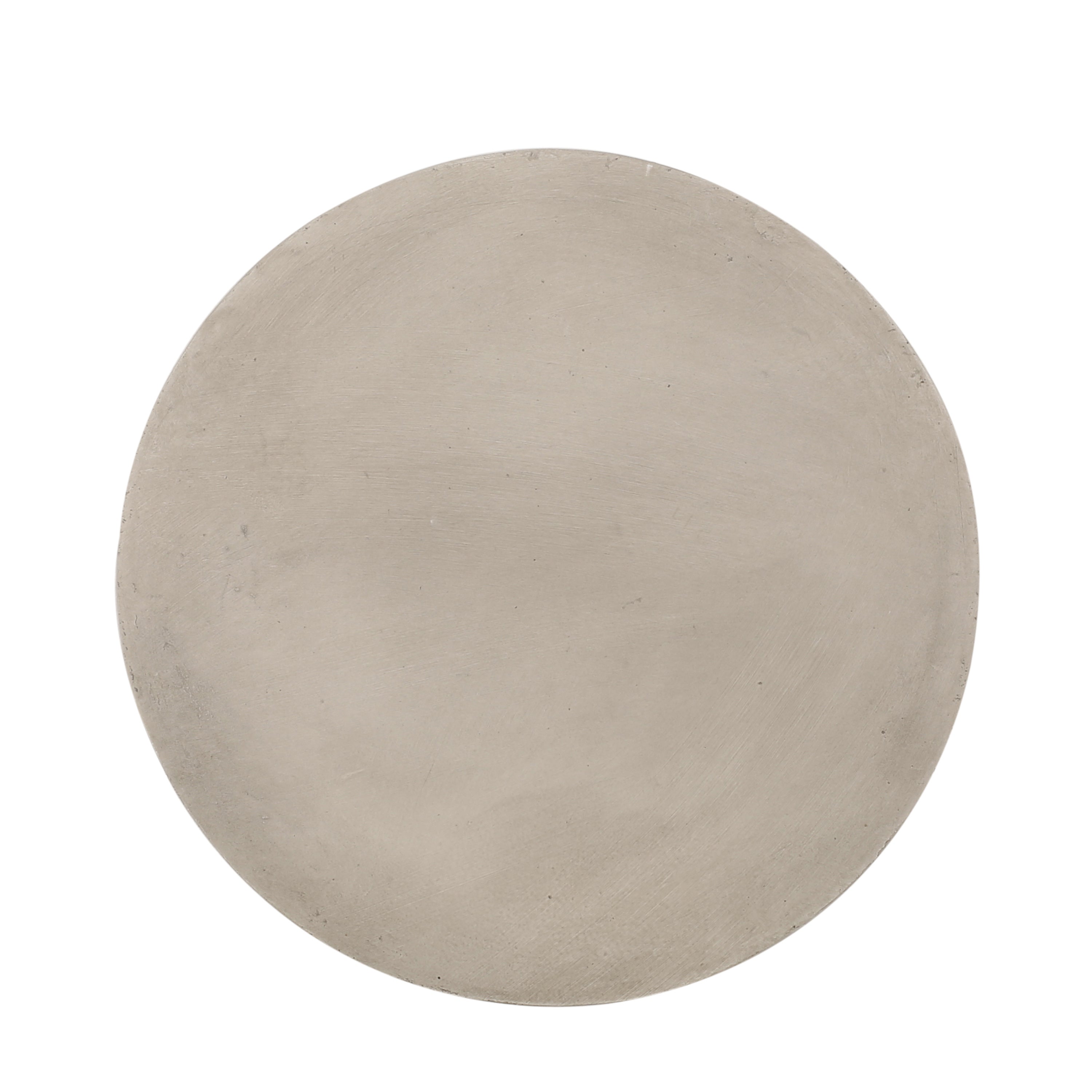 Modern Hourglass Side Table - Light Grey