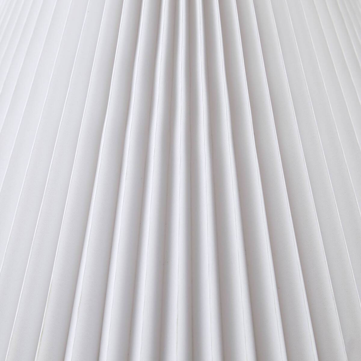 Textured Ceramic Table Lamp with Fluted Fabric Shade White