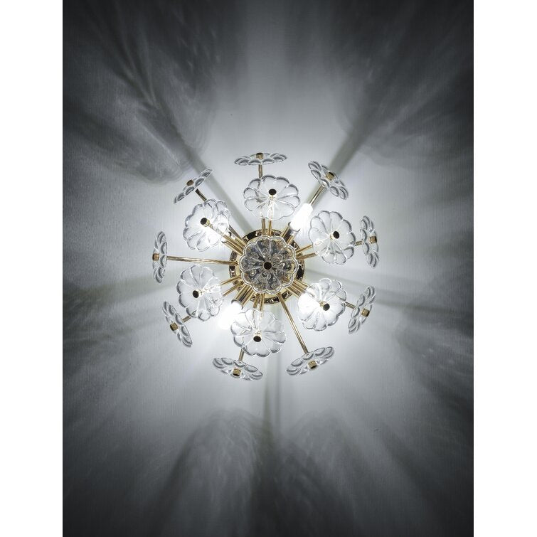 Crystal Blossom Chandelier Light Fixture Ceiling Lamp