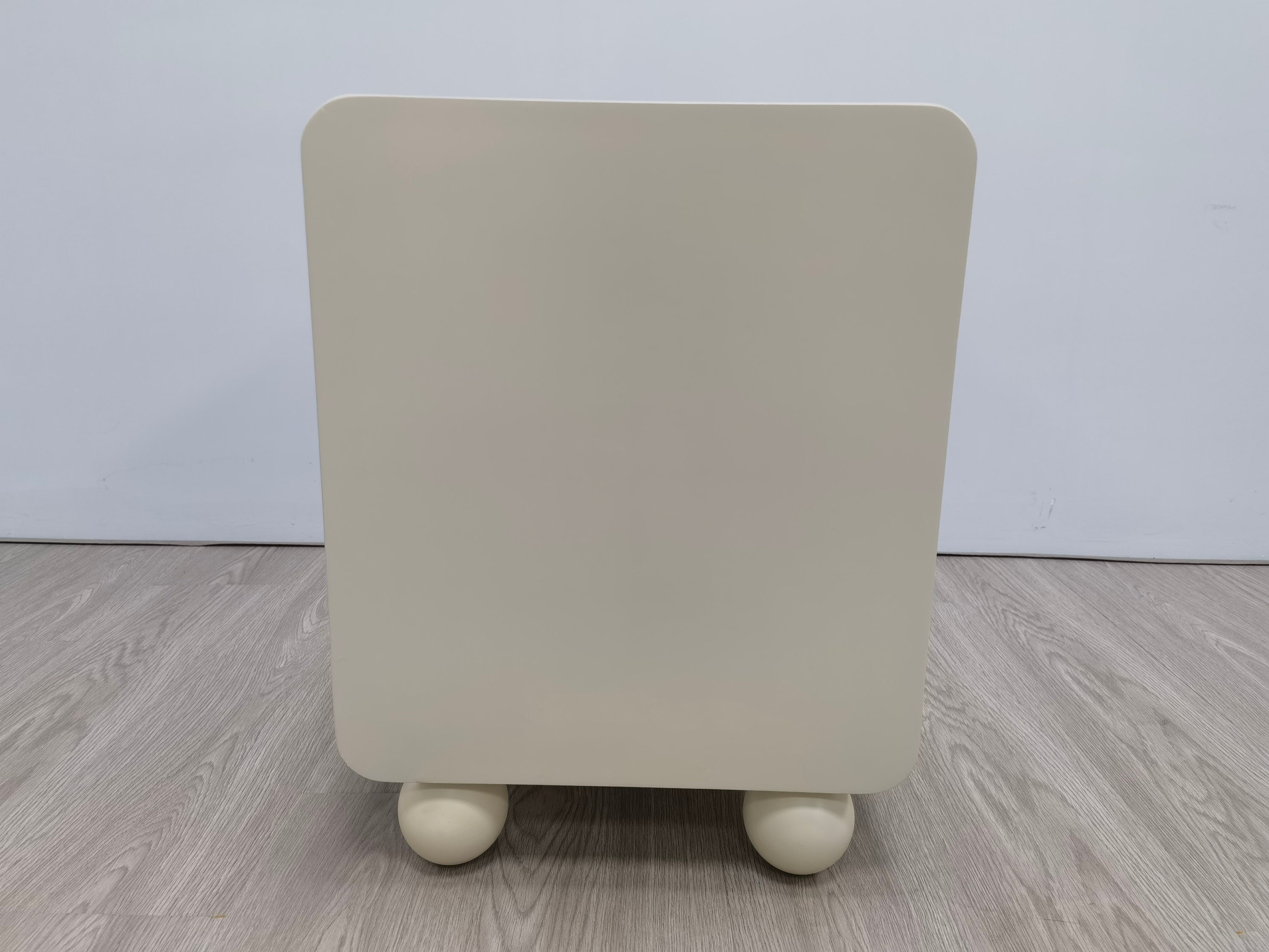 Wooden Nightstand with a Storage - White