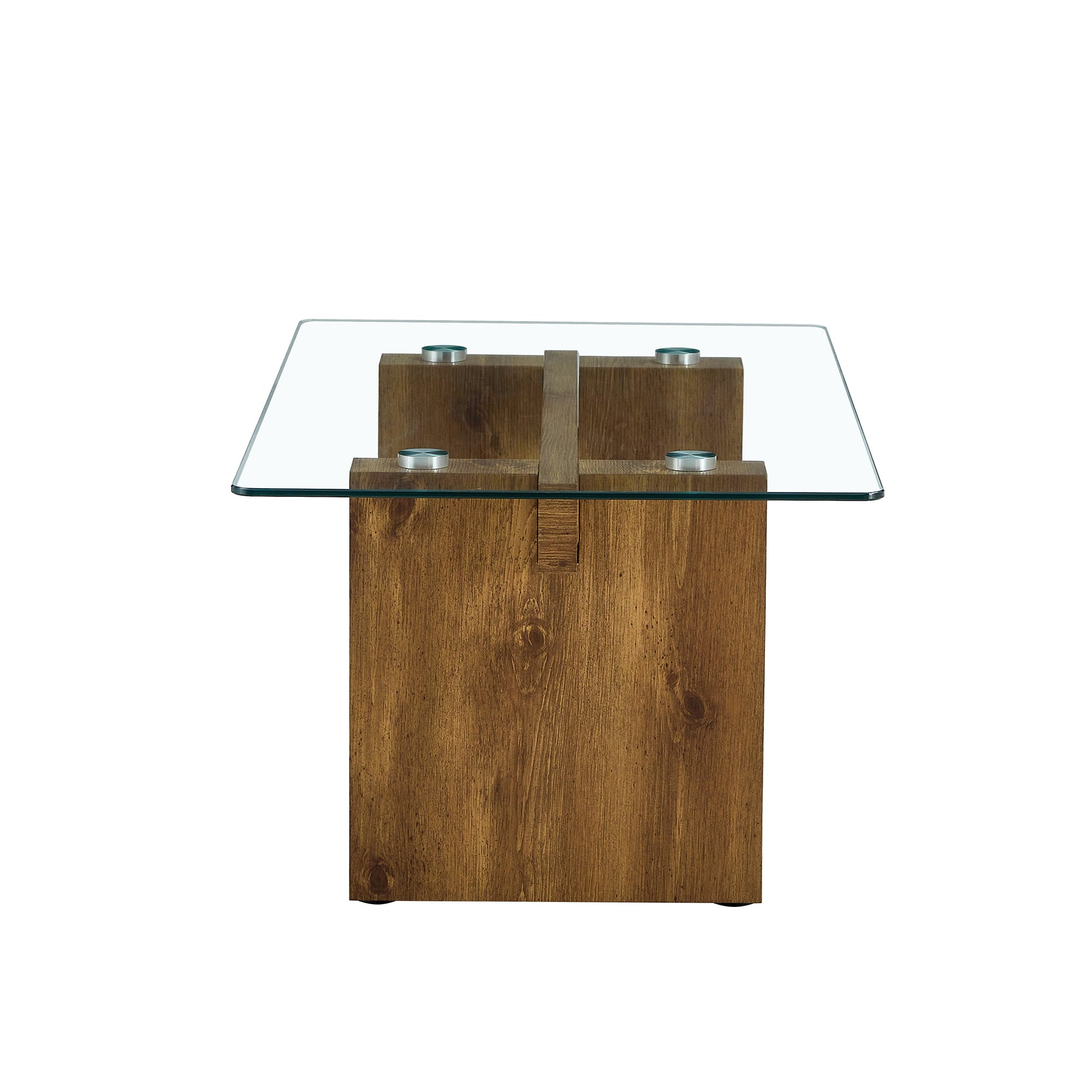 Modern Minimalist Transparent Tempered Glass Coffee Table and Dining Table