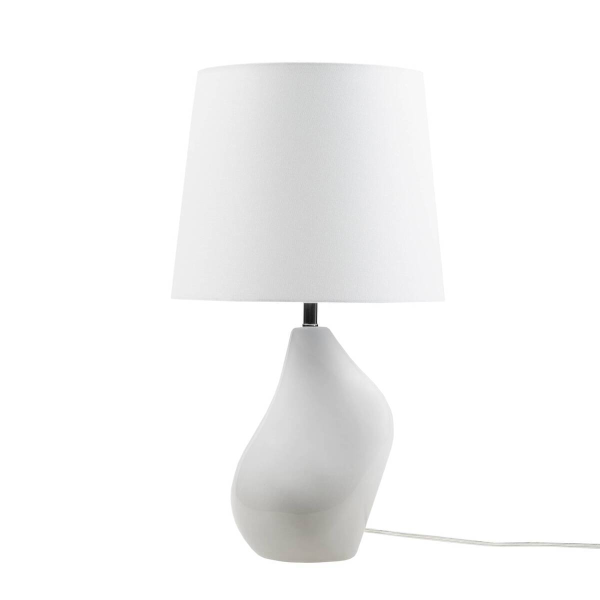 Asymmetrical Ceramic Table Lamp - Grey