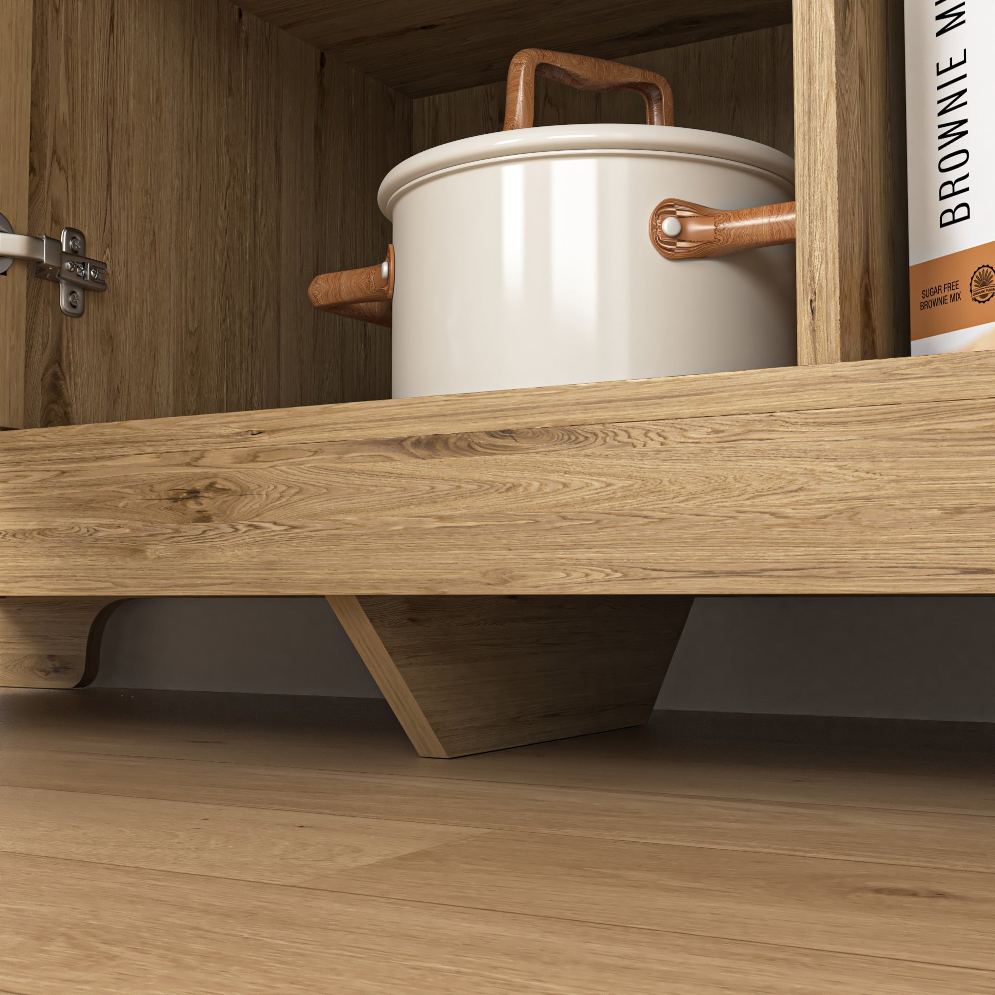 Storage Cabinet with 3 Doors, Wood Sideboard Buffet with Adjustable Shelf, Anti-tip Kit Accent Cabinet