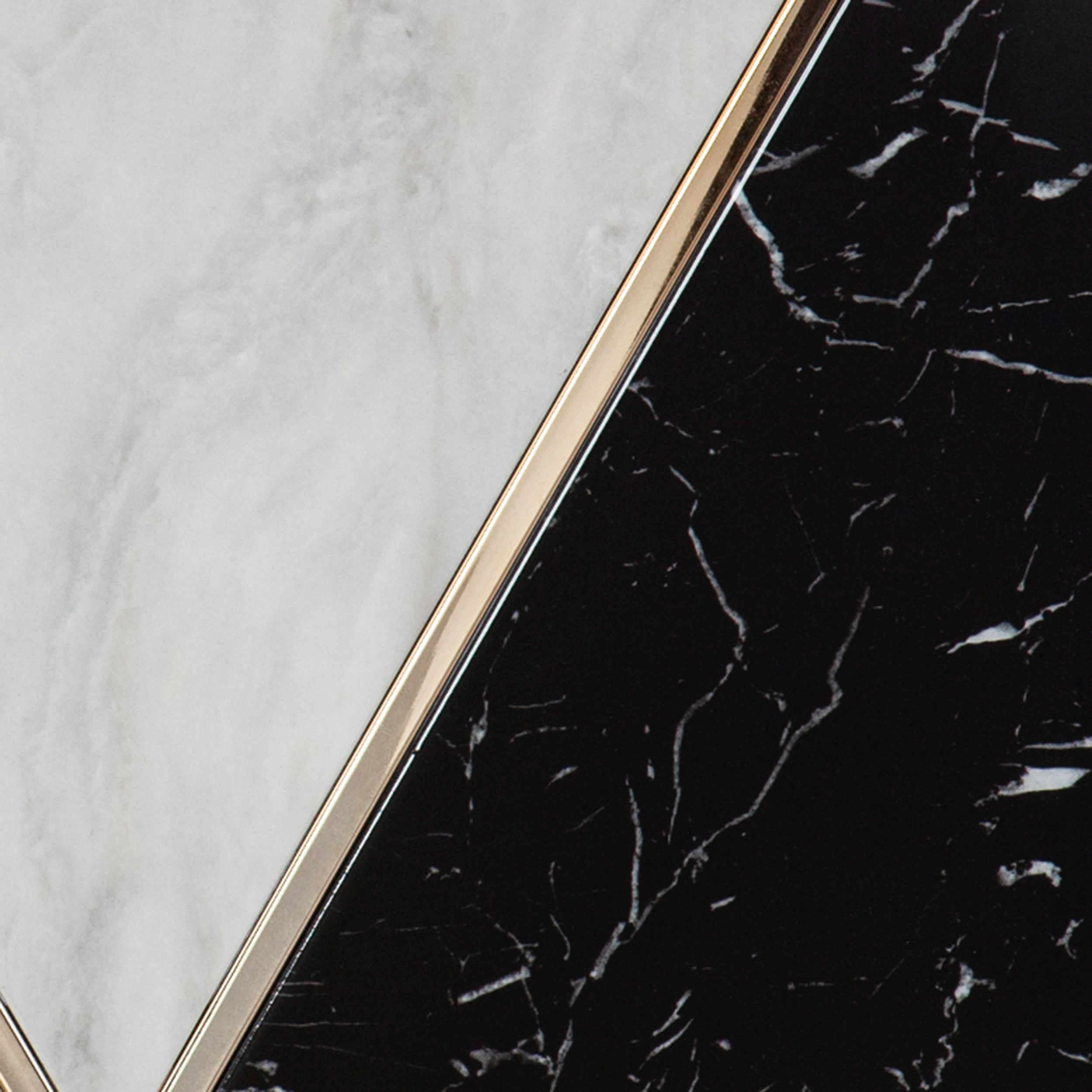 Modern Half-Moon Console Table - Black