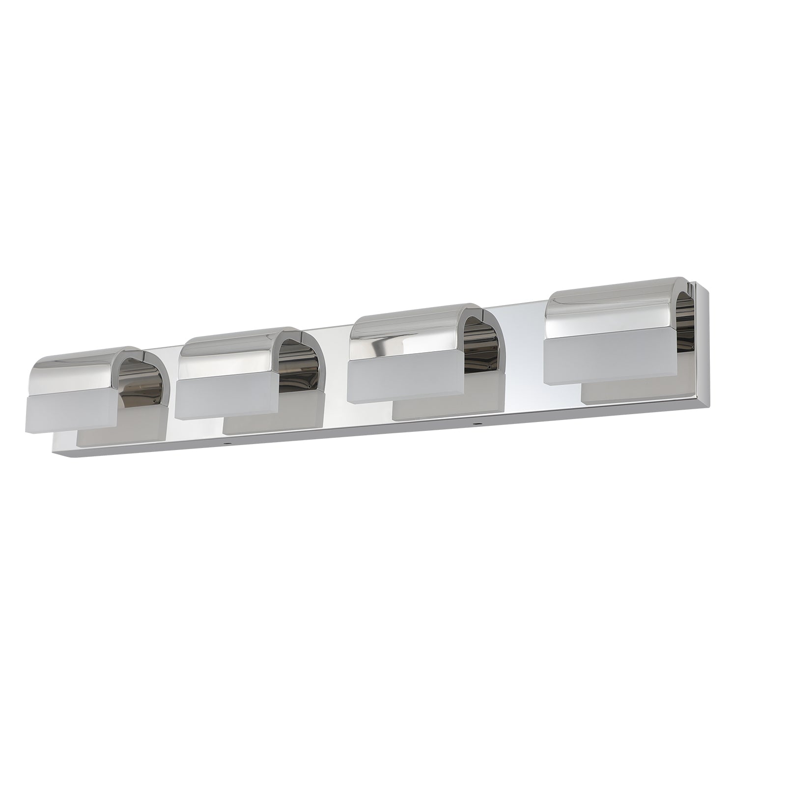 Modern Bathroom Vanity Lighting 4-Light LED Vanity Lights Over Mirror Bath Wall Lighting - Chrome
