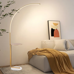 12W LED Industrial Floor Lamp Reading- Gold