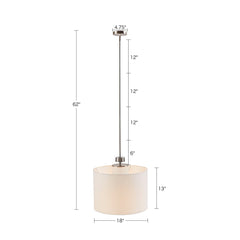 Pacific Metal Pendant with Drum Shade