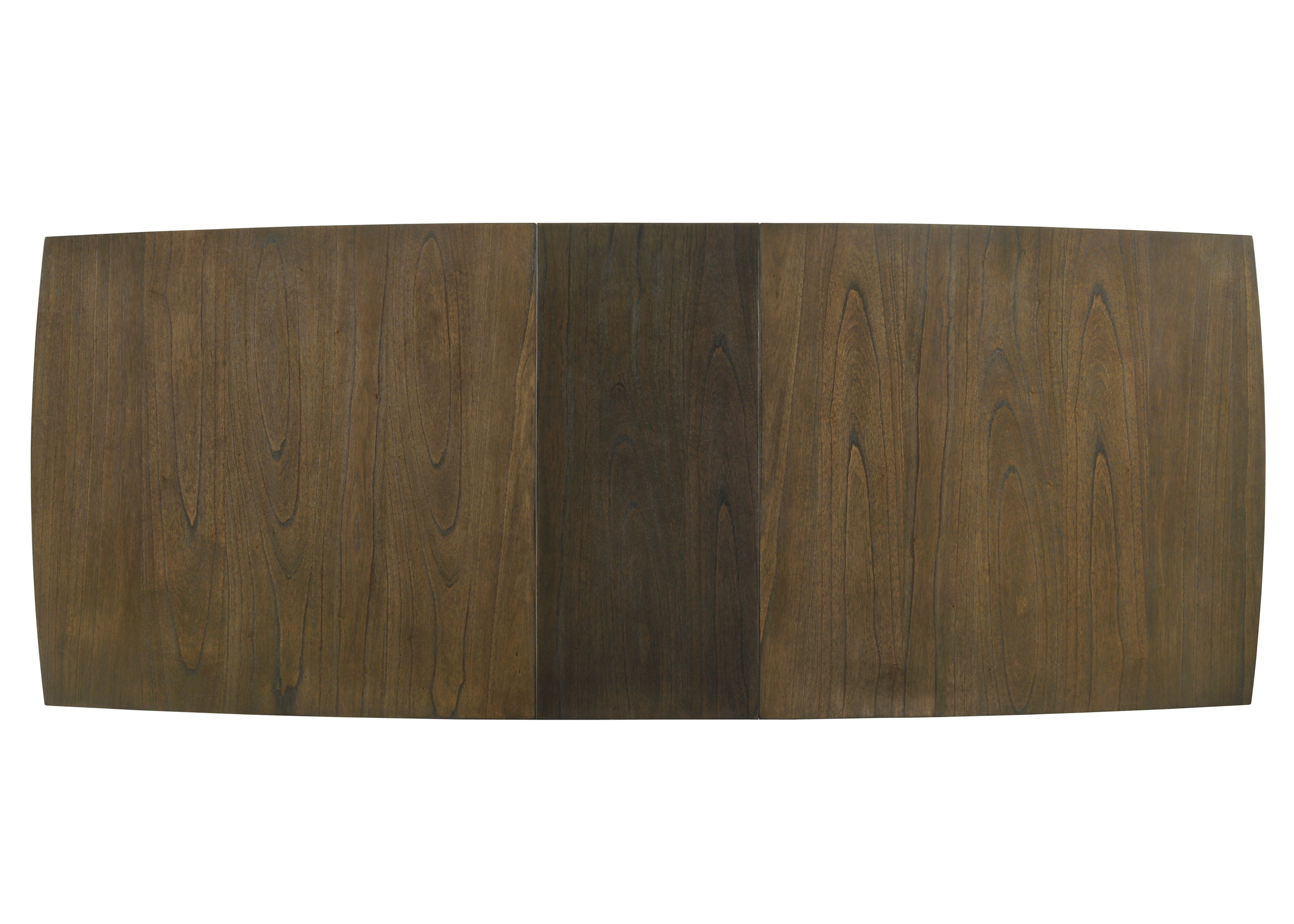 Vintage Walnut 9 Piece Dining Table with Extension Leaf and Off White Fabric Dining Chairs