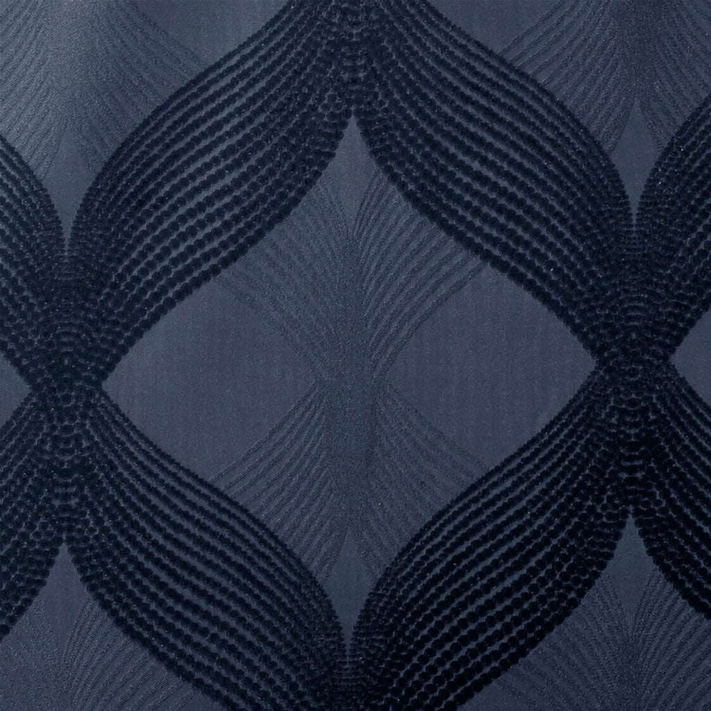 50x84" Ogee Knitted Jacquard Total Blackout Curtain Panel - Navy