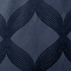 50x84" Ogee Knitted Jacquard Total Blackout Curtain Panel - Navy