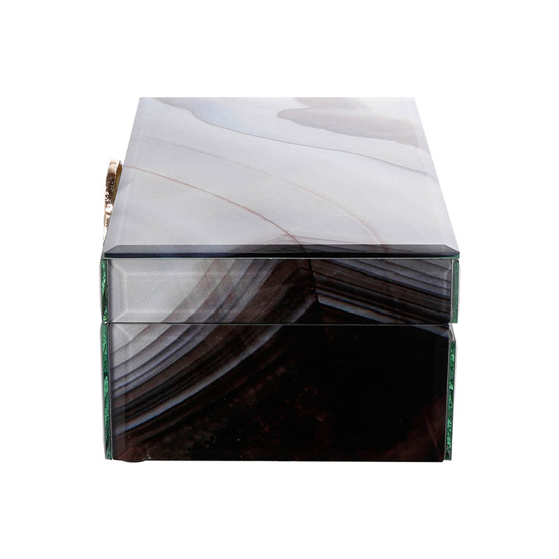 Decorative Nesting Jewelry Boxes, Stackable Decorative Storage Boxes With Lids - Set of 2