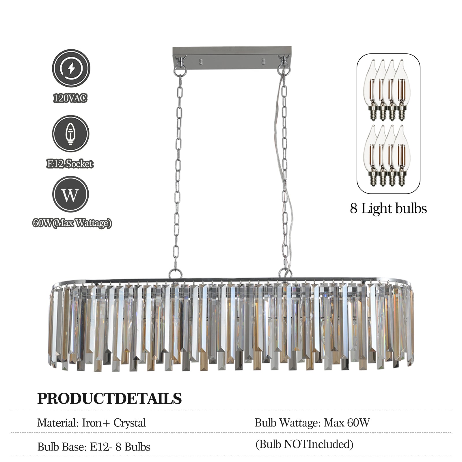 Crystal Ceiling Chandelier Luxury Home Decor