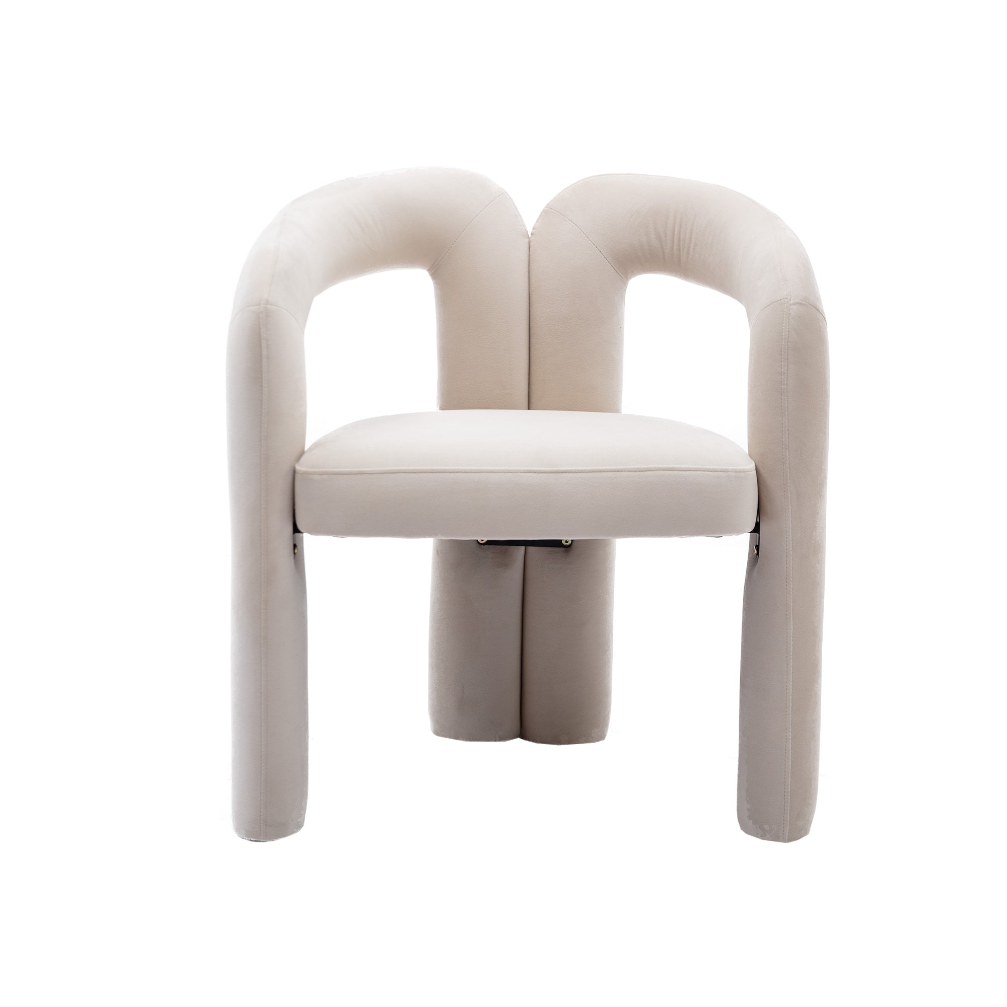 Contemporary Designed  Fabric Upholstered Accent/Dining Chair /Barrel Side Chairs Kitchen Armchair (Set of 2)