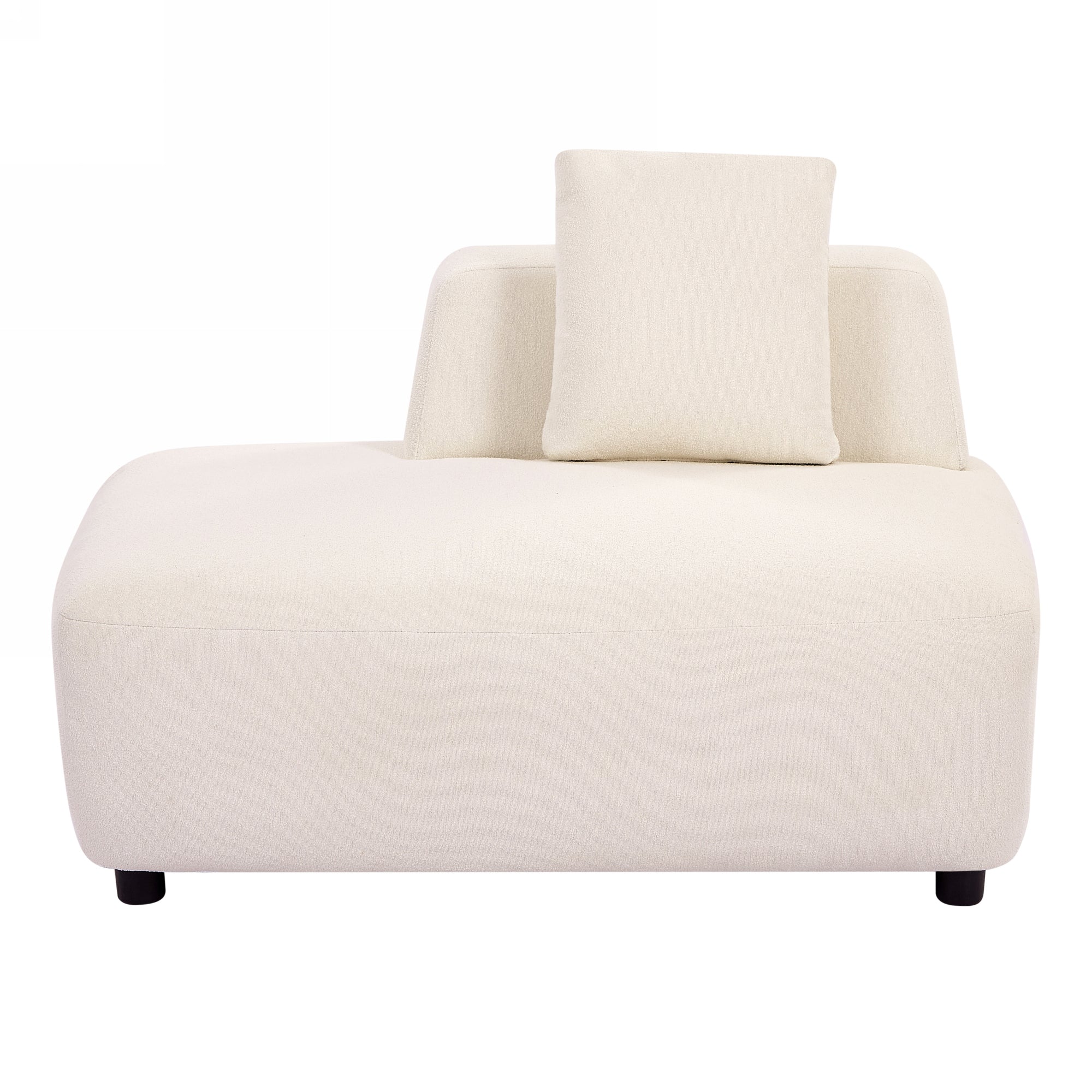 Contemporary 3-piece Sectional Sofa Free Convertible sofa with Four Removable Pillows - Beige