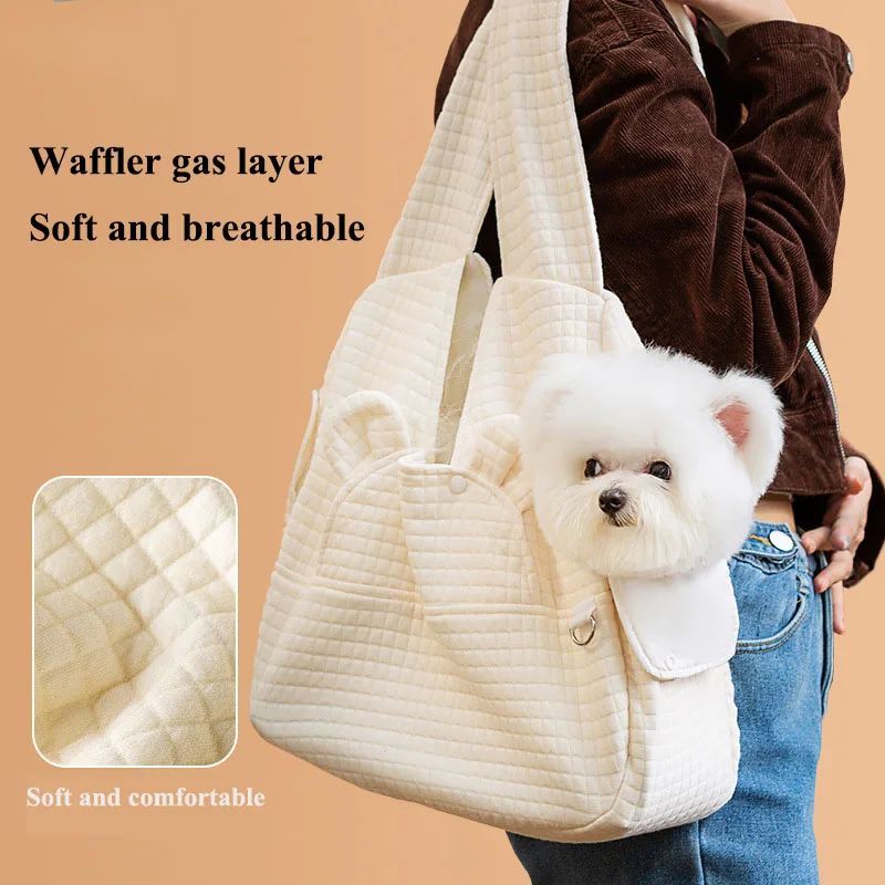 Pet Backpack Comfort Dog Bag Kitten Carrier Outdoor Travel Breathable Cross Design Chest Backpack