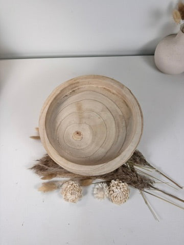 Boho Minimalist Rustic Paulownia Wood 10" long- Beige