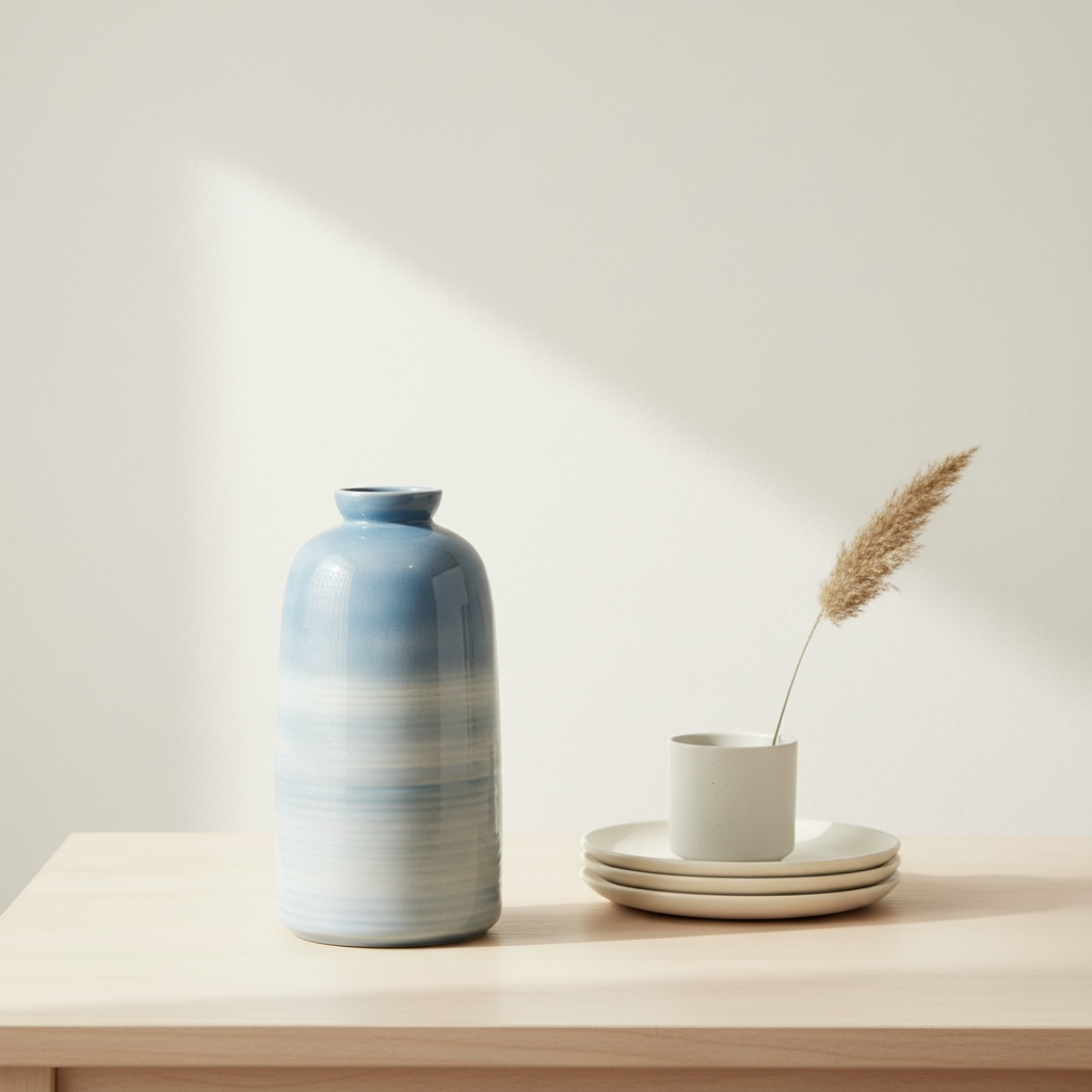 Blue Lagoon Ceramic Vase 12.5”